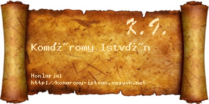 Komáromy István névjegykártya
